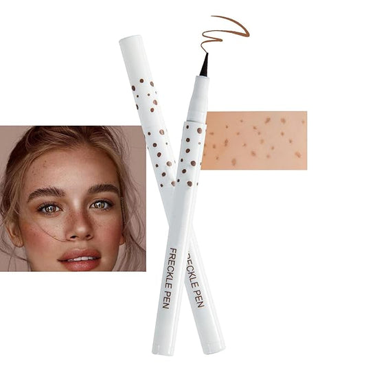 Freckle Pen, Freckle Makeup Pen for Face, Waterproof Long Lasting Quick Dry Faux Freckle Pen, Soft Artificial Freckles Makeup Face Decoration, Create Natural Sunkissed Skin (Chestnut)-BrightBean Baby
