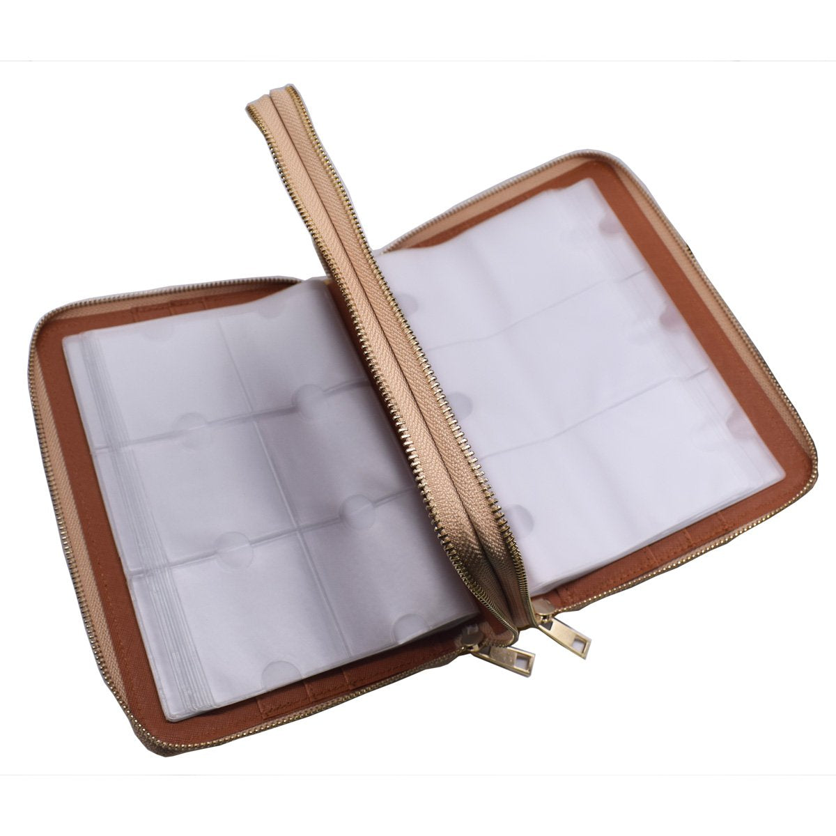 216 Slots Stamping Plate Holder Case Rainbow Laser Design Round Square Rectangular Nail Art Stamp Template Organizer 1pcs Empty Nail Art Plate Case Bag (silver - 216 Slots)-BrightBean Baby