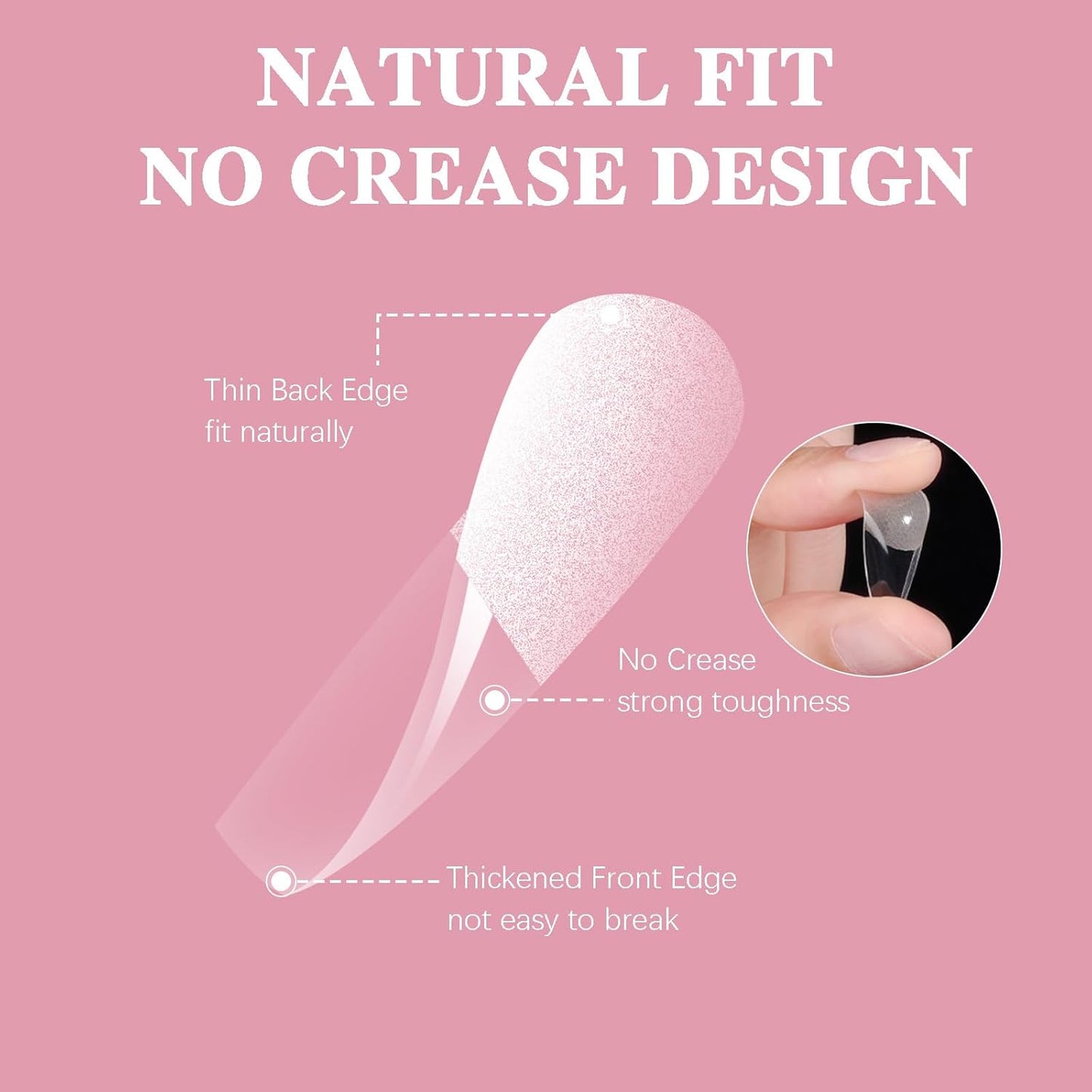 Medium Coffin Nail Tips, SSWSBYKE 300pcs Soft Gel Nail Tips for Full Cover Pre-Shaped Acrylic Fake Nails Tips 15 Sizes Half Matte Press On Nails for Extension Home DIY Salon-BrightBean Baby