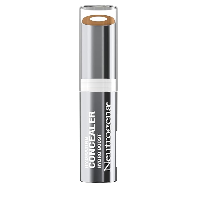 Neutrogena Hydro Boost Hydrating Concealer Stick for Dry Skin, Oil-Free, Lightweight, Non-Greasy and Non-Comedogenic Cover-Up Makeup with Hyaluronic Acid, 50 Deep, 0.12 Oz-BrightBean Baby
