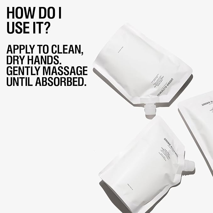 Grown Alchemist Hand Cream REFILL Pouch: Vanilla, Orange Peel. Non-Greasy Moisturizer that Soothes and Softens Hands, 500ml-BrightBean Baby