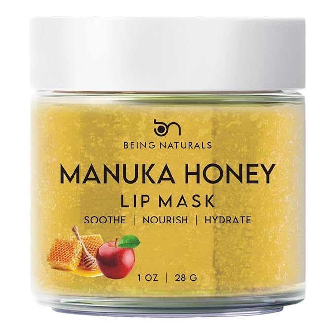 Lip Mask & Lip Balm - leave-on Overnight repair and nourish lip mask or lightweight non-sticky daytime lip care with Vitamin C, Antioxidants, Manuka honey, Stem cells, 1 oz.-BrightBean Baby