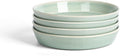 Stone Lain Claire 4-Piece Pasta Bowl Set Stoneware, Bowls, Dishwasher and Microwave Safe, Dish Set for 4, Green