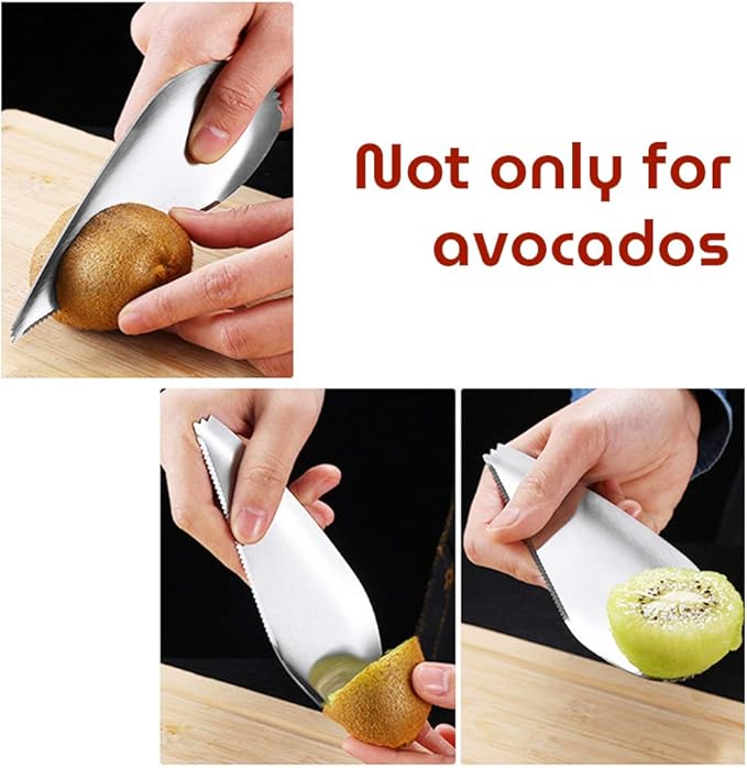 Avocado Slicer, Multifunction 3 in 1 Avocado Cutter, Premium Stainless Steel Slice, Pit and Scoop Avocados Safely and with Ease, Perfect for Avocado Toast and Guacamole