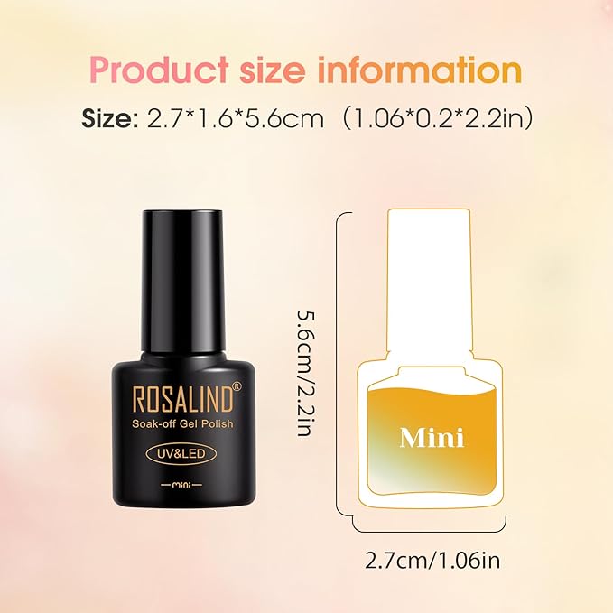 ROSALIND Glitter Gel Nail Polish, 8 Color Gold Glitter Gel Polish Sparkle Diamond Effect Sparkling Collection Soak Off Led Nail Art DIY Salon Gifts For Women-BrightBean Baby