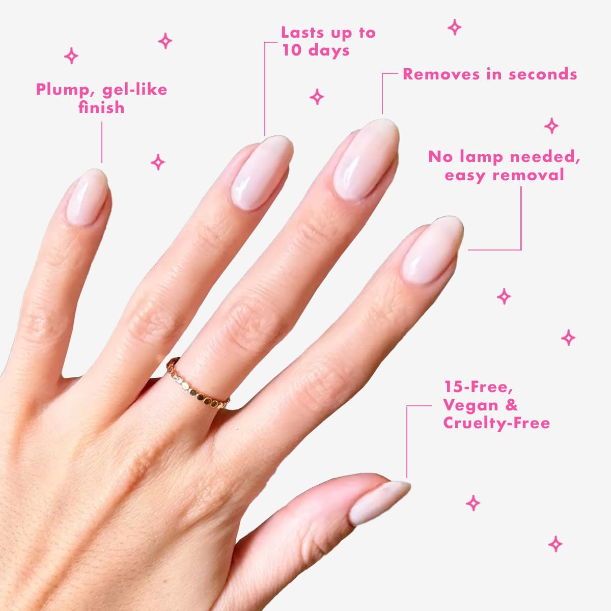 Olive & June Long-Lasting Nail Polish | Gel-Like Finish No Lamp Needed Lasts up to 10 days | Salon-Quality Color at Home | 15-Free, Vegan & Cruelty-Free Chip-Resistant Shine | Strawberry Scone-BrightBean Baby