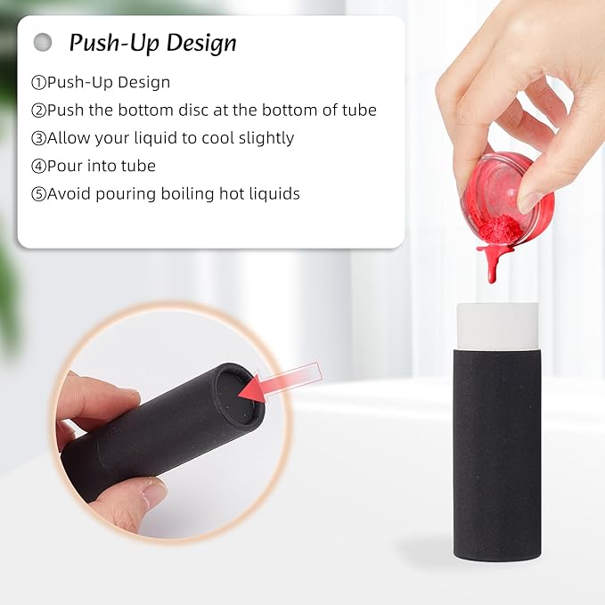 NICENEEDED 10 Pcs Kraft Paper Lipstick Tube, 0.6 Oz Paperboard Lip Balm Tubes, Cardboard Empty Deodorant Container Solid Perfume Tube Cosmetic Box for DIY Chapstick Deodorant Crayon-BrightBean Baby