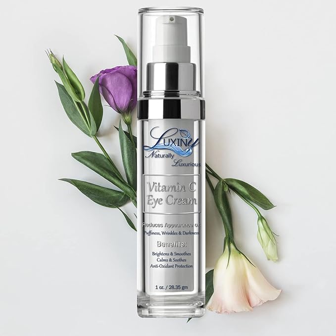 Vitamin C Under Eye Cream for Dark Circles and Puffiness, Anti Aging, Enriched Retinol Eye Cream to Reduce Eye Bags, Fine Line and Wrinkles with Aloe Vera & Cocoa Butter, 1oz.-BrightBean Baby