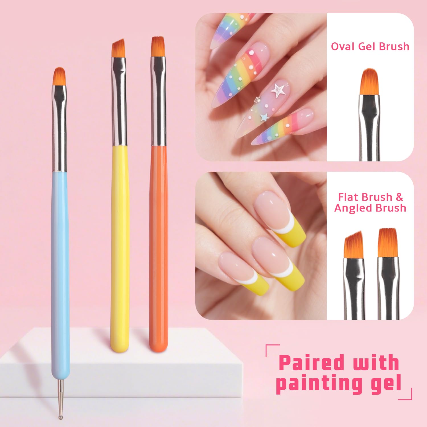 Sponge Pat Paint Nail Gel, Ombre Nails Gradient Gel Nail Blush Blooming Aura Nails Drawing Stripper Floral Painting DIY Nail Art, No Wipe, UV/LED Curing (16 Colors i)-BrightBean Baby