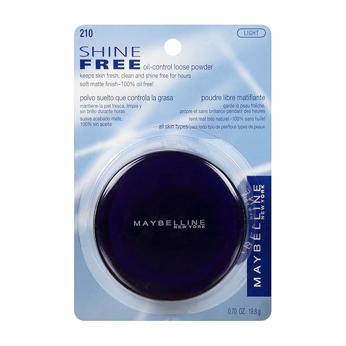 Maybelline New York Shine Free Oil Control Loose Powder, Light [210] 0.7 oz (Pack of 2)-BrightBean Baby