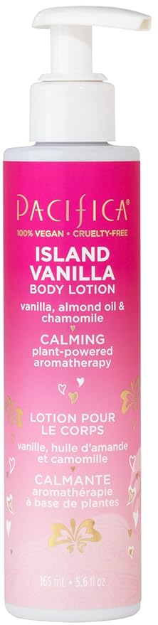 Pacifica Body Lotion - Island Vanilla Body Moisturizer - Plant Powered Aromatherapy - Tropical Vanilla Coconut Scent -w/Vitamin E, Almond Oil & Coconut Water Vegan & Cruelty-Free Dermatologist Tested-BrightBean Baby