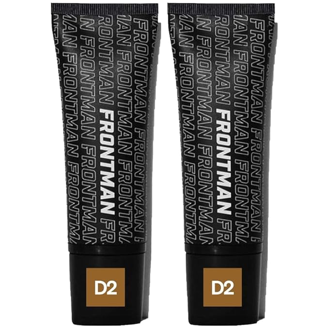 FRONTMAN Fade, Men's Acne Concealer With Salicylic Acid For Acne | For Blemishes & Dark Circles | Natural Coverage, Non-Greasy Formula, Oil-Free, Fragrance-Free | Perfect for All Skin Types | Men’s Concealer D2 Dark Shade-BrightBean Baby