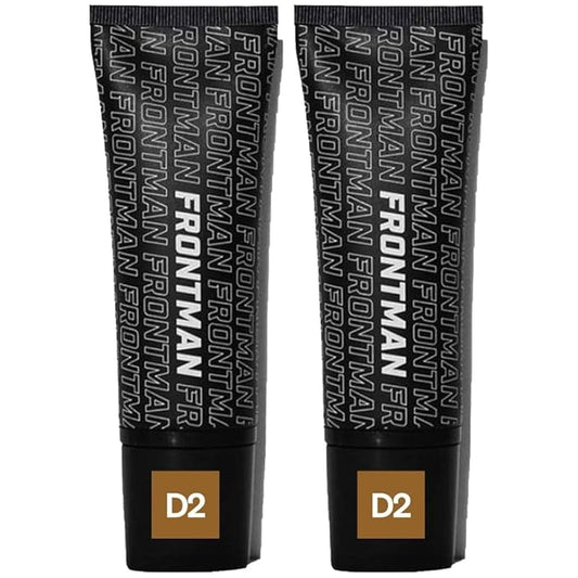 FRONTMAN Fade, Men's Acne Concealer With Salicylic Acid For Acne | For Blemishes & Dark Circles | Natural Coverage, Non-Greasy Formula, Oil-Free, Fragrance-Free | Perfect for All Skin Types | Men’s Concealer D2 Dark Shade-BrightBean Baby
