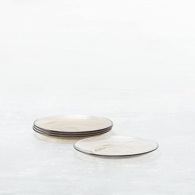 Fortessa Los Cabos Glass Dinnerware Collection, Salad Plate (Set of 4), 8 Inch, Ginger Root