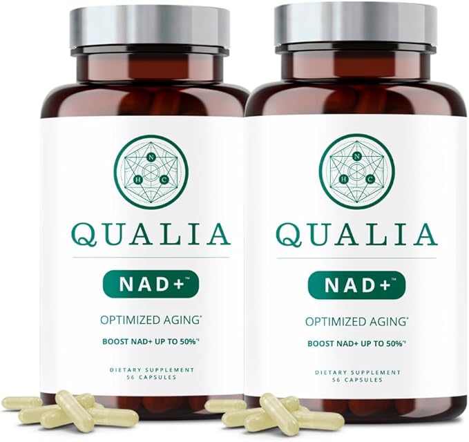 Qualia NAD Supplement — Clinically Proven to Boost NAD+ up to 67%. Optimized Aging, Energy, Focus. Elite NAD+ Ingredients: Nicotinamide Riboside (NIAGEN,) Niacin, Niacinamide (2 Month Supply)-BrightBean Baby