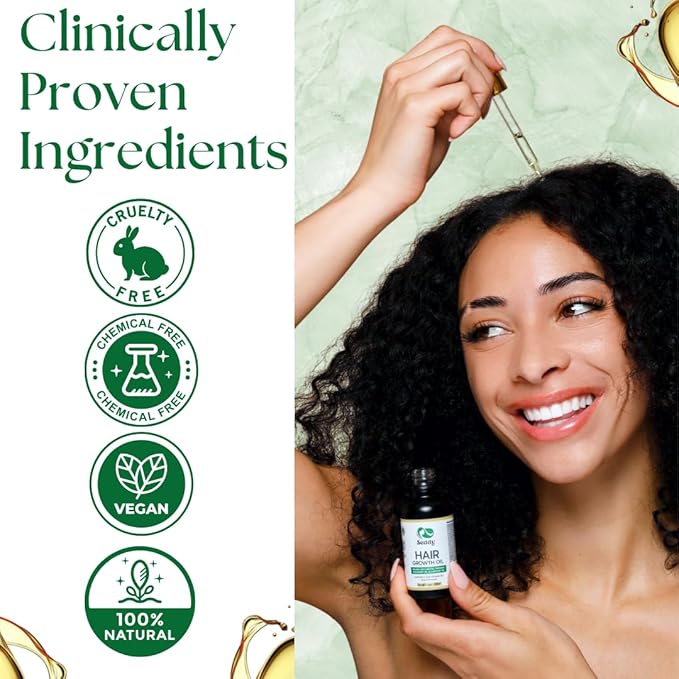 Seddy Rosemary Mint Hair Growth Oil – Caffeine, Rosemary, Castor, Biotin, Peppermint, Argan & Jojoba | Hair Growth Oil & Scalp Treatment for Thicker, Fuller, Healthier Hair -3.4 Fl. Oz-BrightBean Baby