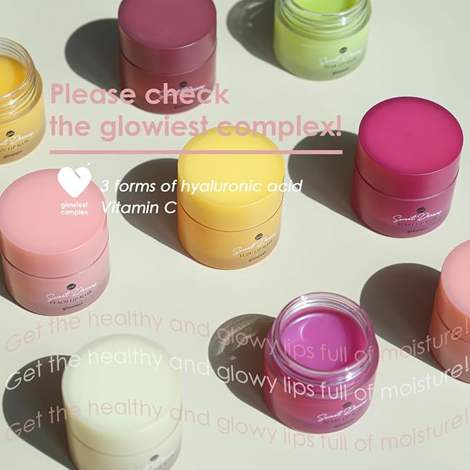 Sweet Dreams Lip Mask: Nourishing, Plumping and Hydrating Lip Balm | Ecofriendly Lip Sleeping Mask | Hyaluronic Acids + Vitamin C + Shea Butter + Antioxidants | Green Grape - 0.7 oz.-BrightBean Baby