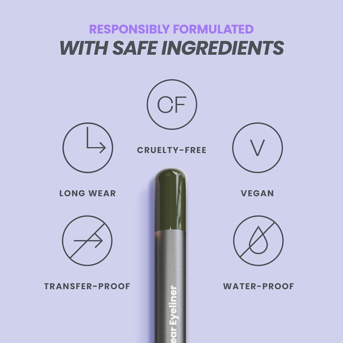 Wonderskin 1440 Longwear Green Eyeliner Pencil with Sharpener - Waterproof, Sharpenable Eyeliner Pencil & Smudge Proof Green Eye Liner Pencils (Olive)-BrightBean Baby