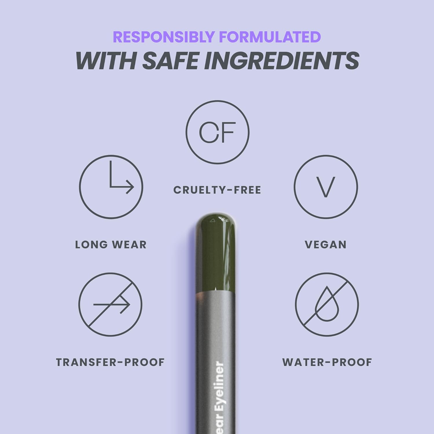 Wonderskin 1440 Longwear Green Eyeliner Pencil with Sharpener - Waterproof, Sharpenable Eyeliner Pencil & Smudge Proof Green Eye Liner Pencils (Olive)-BrightBean Baby