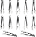 Serving Tongs,Buffet Tongs, ACAUTO Stainless Steel Food Tong Serving Tong Small Serving Tongs Stainless Steel Mini Appetizer Tongs, Set of 6 (5 Inch(12 Pack))