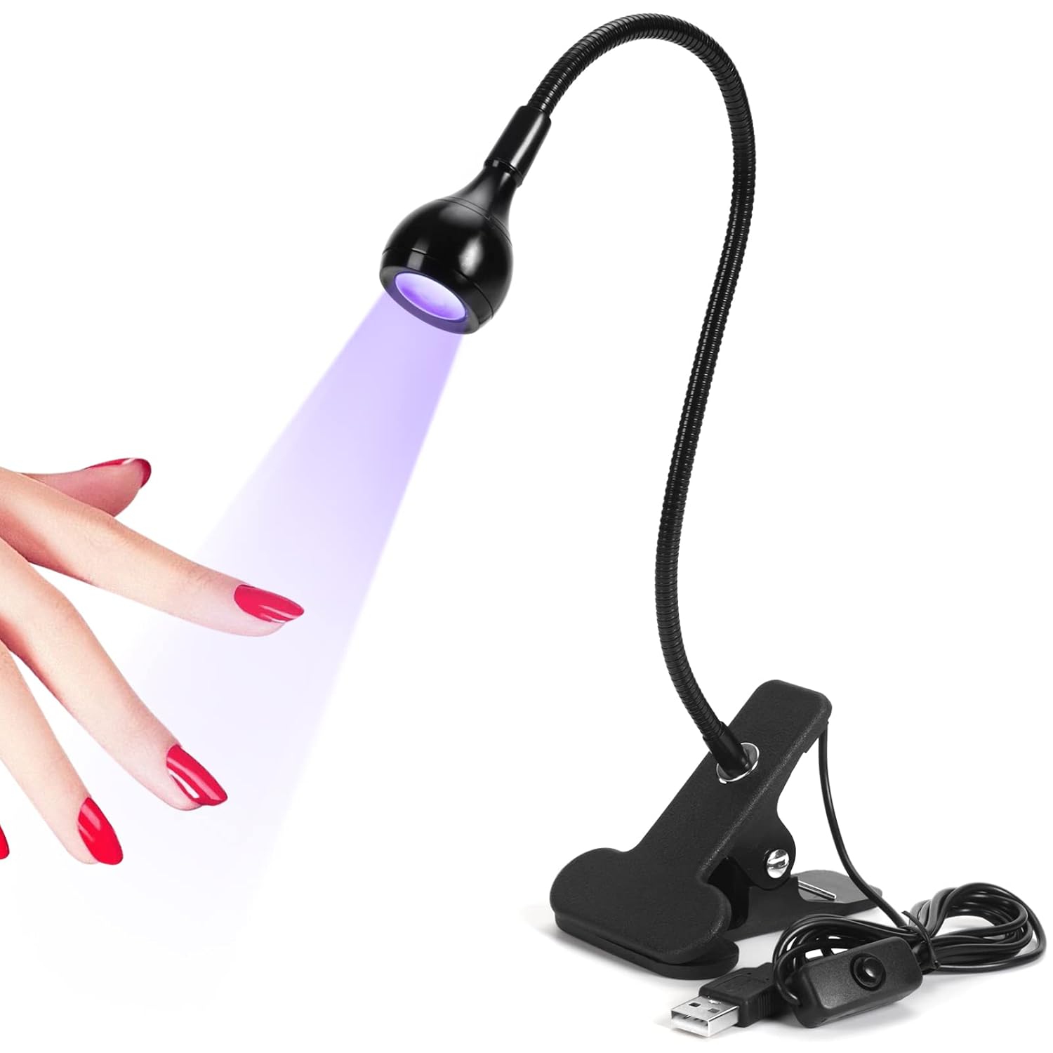SAVILAND U V LED Nail Lamp – Mini Led Nail Lamp Gel Lamp for Nails with Securing Clip Rotatable Led Light for Nails for Curing Gel Polish U V Nail Gels Manicure Home DIY, Black-BrightBean Baby