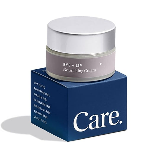 Eye+Lip Nourishing Cream with Caffeine, Vitamin K, Vitamin C, and Peptides. De-Puffs and Reduces Dark Circles. Fragrance-Free, Cruelty-Free. (0.5 ounce) (0.5 oz)-BrightBean Baby