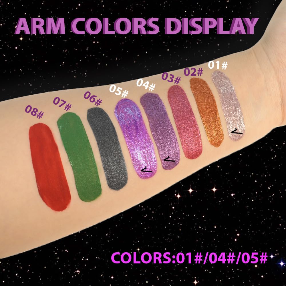 Taupe Purple Dark Purple Metallic Lipstick for Women,Glitter Sparkling Liquid Lipstick,Long Lasting Waterproof Lightweight Non-Drying Bold Dark Lip Gloss for Gothic Stage Makeup,Vegan-BrightBean Baby