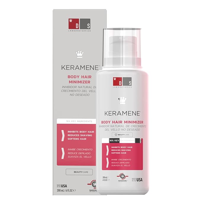 DS Labs Keramene Hair Inhibitor for Face & Body - Reduces Hair Visibility, Softens Texture, Minimizes Growth Over Time, Paraben-Free Formula with Witch Hazel, With Nanosome Technology, 6 Fl Oz-BrightBean Baby