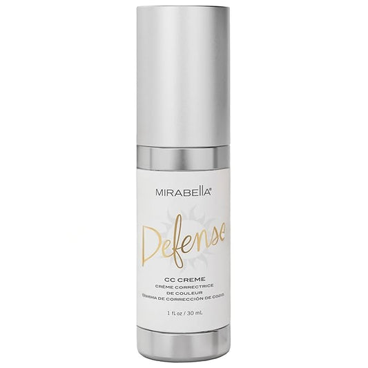 Mirabella Defense CC Creme Full Coverage Foundation with SPF 20, CC Cream Foundation with Sunscreen & Hyaluronic Acid, Oil Control with Salicylic Acid - Dark-BrightBean Baby