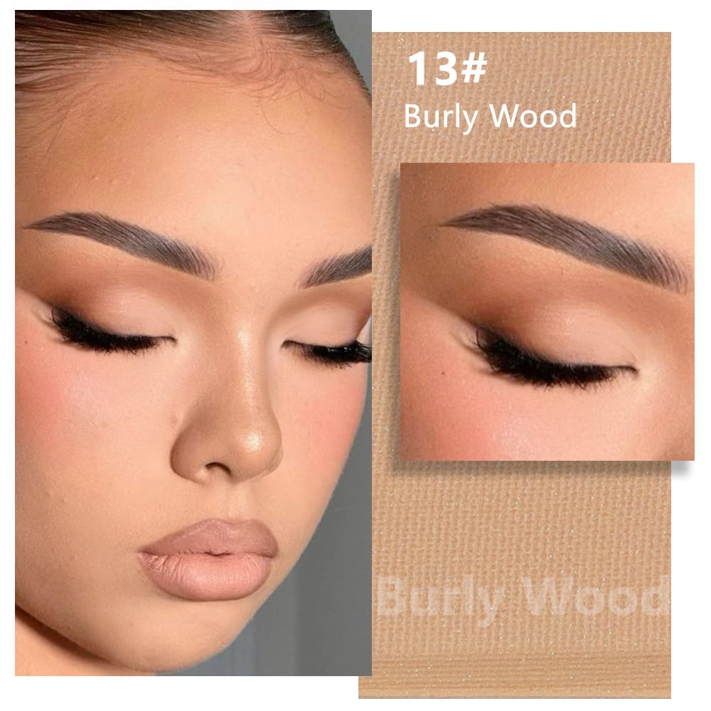 Matte Singe Eye Shadow Palette Makeup, Matte Burly Wood Monochrome Eyeshadow For Old Women, Mini Pressed Pigmented Waterproof Sombras Para Ojos, Vegan, Talc, Paraben & Cruelty Free, 13-BrightBean Baby