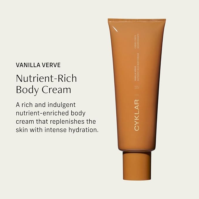 Nutrient Rich Body Cream. Vanilla Verve Nourishing Moisturizer with Niacinamide and Banana Flower Extract. Deep Hydration, Thick Body Lotion, Dry Skin Cream for Women and Men, 8 Fl Oz-BrightBean Baby