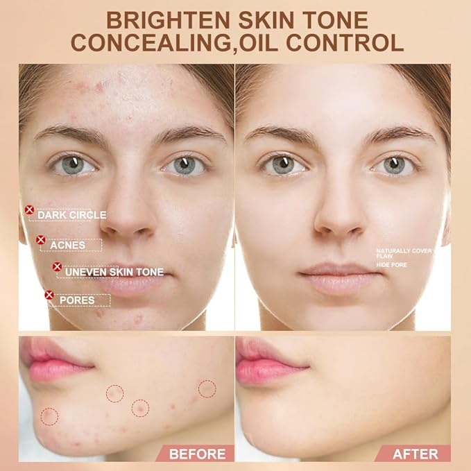 Liquid Primer Set Matte Liquid Full Coverage Oil Control Breathable Invisible Cover Concealer Primer with Face Primer, Makeup Sponge…-BrightBean Baby