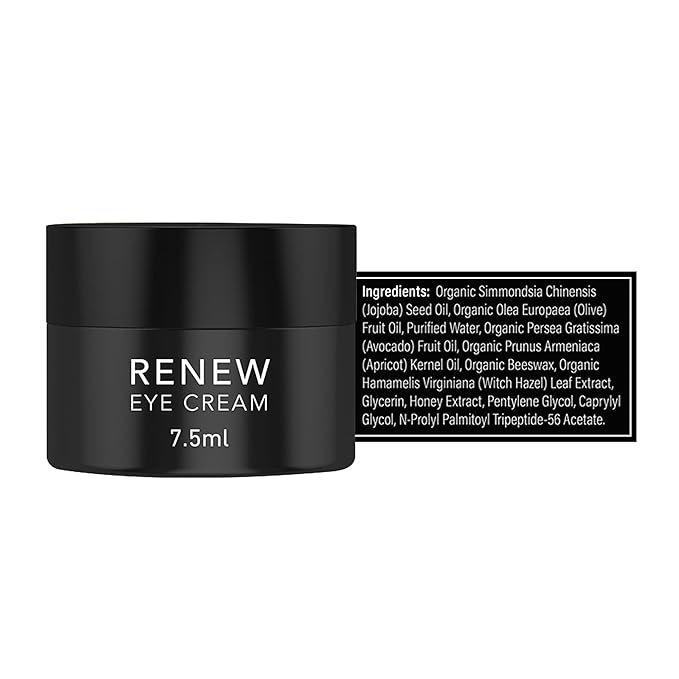 AnnieMak Renew Eye Cream for Dark Circles, Puffiness & Wrinkles Around Eyes, Under Eye Brightener, Vitamin Infused Moisturizer, Hydrating, Brightening & Smoothing Skin Care (0.25 fl oz)-BrightBean Baby