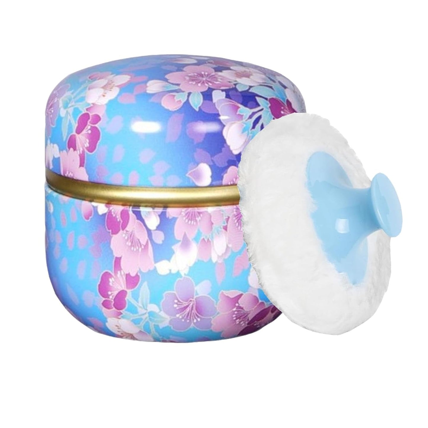 Body Powder Puff and Container, 3.35" Portable Dusting Powder Container with Soft Puff Loose Powder Case Box Jar with Lids for Baby Women Home and Travel Use-BrightBean Baby