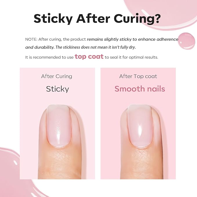 modelones Builder Nail Gel, 8-in-One Nude Pink Glitter Builder, Rainbow Iridescent Shimmer Nail Gel Polish, Jelly Pink Sparkle LED Lamp Cured Hard Rubber Color Base for Home DIY Salon Girls-BrightBean Baby