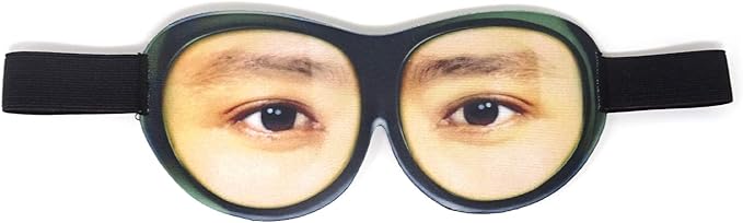 Honbay 3D Funny Eyeshade Soft Sleep Eye Mask with Adjustable Head Strap for Travel, Game, Party, Rest, Sleeping, etc (for Man) Black-BrightBean Baby