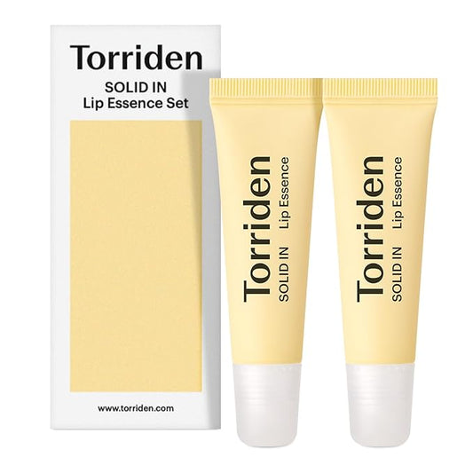 Torriden SOLID In Ceramide Lip Essence 0.37 Oz. (Pack of 2) - Moisturizing Lip Balms for Glowy, Dewy, Plumped, and Radiant Lip - Organic Jojoba Seed Oil, Ceramides, and Fuligo Wax - Korean Skin Care-BrightBean Baby