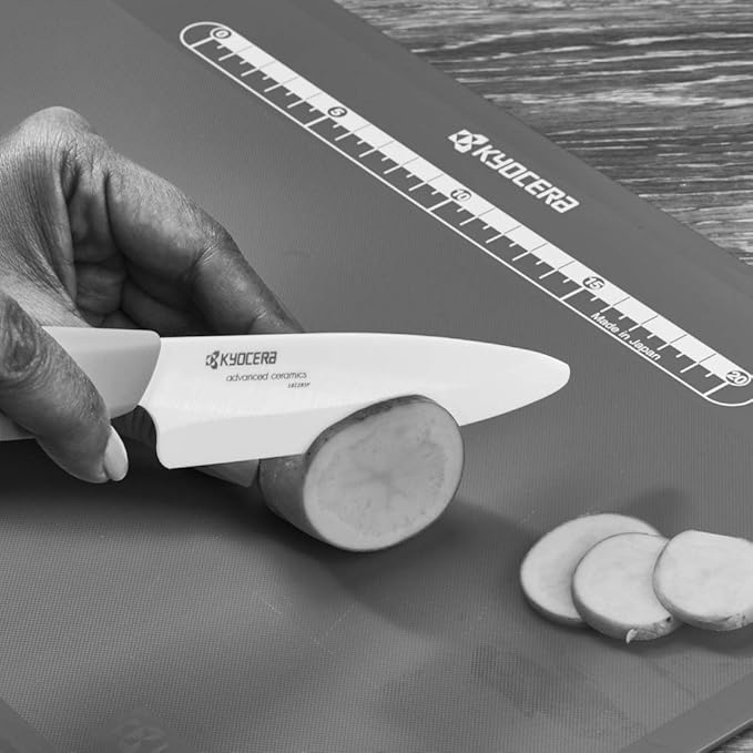 Kyocera Ceramic Revolution 4.5-inch Utility Knife, Pink Handle, White Blade