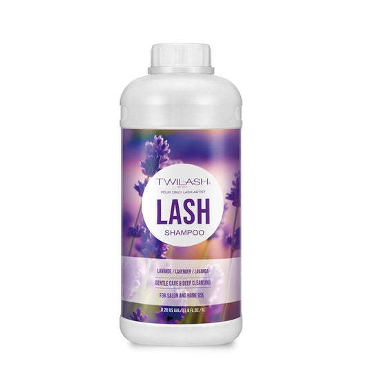 Lash Shampoo Bulk, Eyelash Cleanser for Extensions 1 Liters, Safe Makeup Remover, Non-irritating or Burning Formula Eyelid Foaming Cleanser for Professional Salon and Home Use (Lavender-1L)-BrightBean Baby