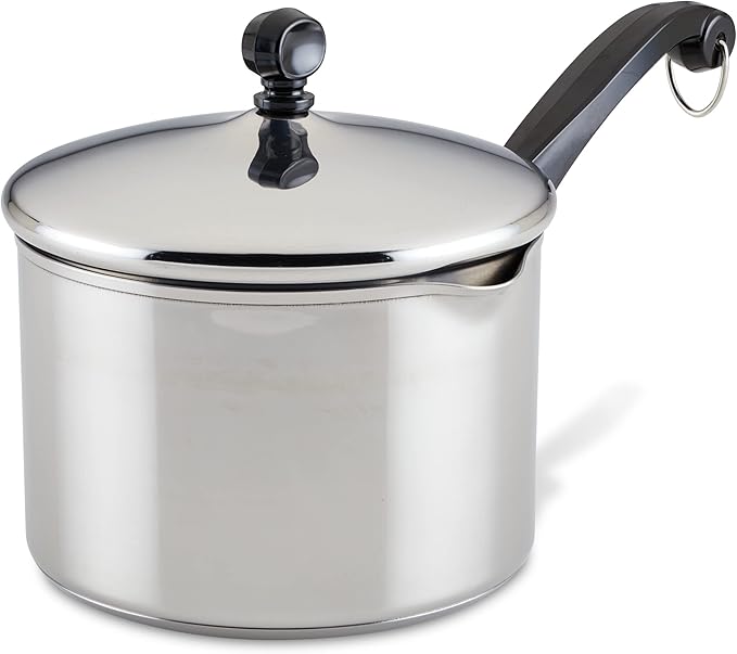 Farberware Classic 3-Quart Stainless Steel Straining Saucepan