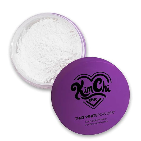 KimChi Chic Beauty That White Powder, Mattifying Makeup Setting Powder for All Skin Types, Long-Lasting Face Powder Helps Minimize the Appearance of Fine Lines-BrightBean Baby