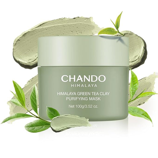 Purifying Green Tea Mask, Natural Facial Clay Mask Deep Pore Cleansing with Green Tea Extract and Portulaca Extract, for Clogged Pores, Detoxifies & Balance Oil, 3.52 fl.oz-BrightBean Baby
