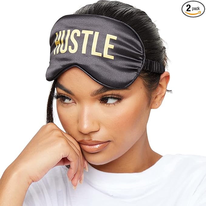 SMUG Satin Sleep Mask & Eye Mask | Travel Sleep Masks for Women & Men | Soft Sleeping Eye Mask to Nourish Skin & Reduce Dark Circles | Eye Sleep Mask Shades to Block Out Light | Hustle-BrightBean Baby
