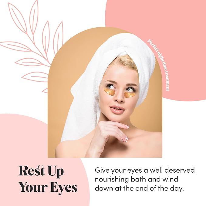24K Gold Collagen Under Eye Mask - Bright Eyes Anti Aging Treatment-BrightBean Baby