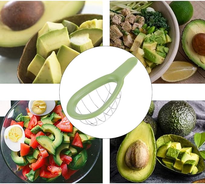 Watris Veiyi Avocado Cutter, Avocado Cube Maker, Fruit Avocado Slicer Tool, Cuber Dicer Tool, Cool Kitchen Gadgets, Stainless Steel Cutter Peeler Pitter