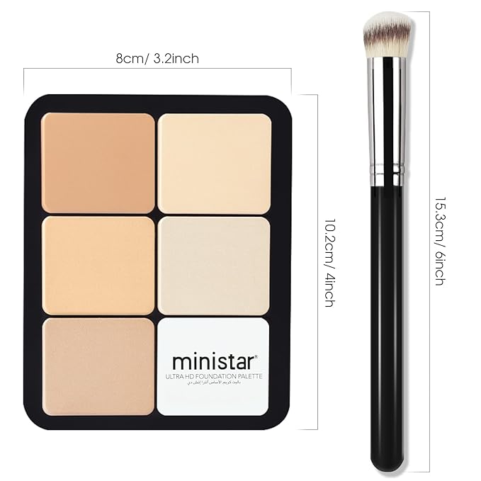 12 Colors Cream [Contour+Concealer] Makeup Palette for Cheeks - Multi-functional Makeup Palette with Brush, Natural Matte Long Wearing, Waterproof Blendable Face Makeup Palette (#03)-BrightBean Baby