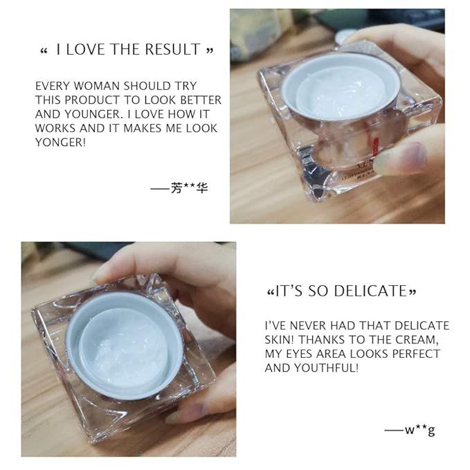 VENZEN Gold Moisturizing Eye Cream Anti Aging Anti Wrinkle Shade Dark Circles Shine Serum Glycerin Delicate Hyaluronic Acid 15g-BrightBean Baby