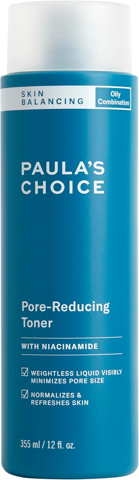 Paula's Choice SKIN BALANCING Pore-Reducing Face Toner for Combination and Oily Skin, Minimizes Large Pores, Controls Oil & Shine, Hydrates & Replenishes, Suitable for Acne-Prone Skin, 12 Fl Oz Bottle-BrightBean Baby