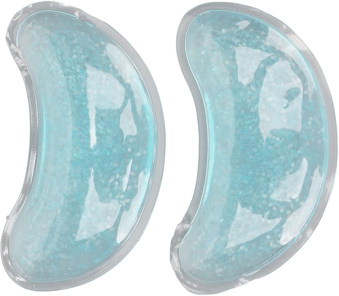 Asixxsix Gel Ice Pack, Reusable Cooling Eye Pads, Hot Cold Compress Leakage Proof Portable Soft and Skin Friendly Under Eye Patches for Dark Circles and Puffiness, Eye Relax-BrightBean Baby