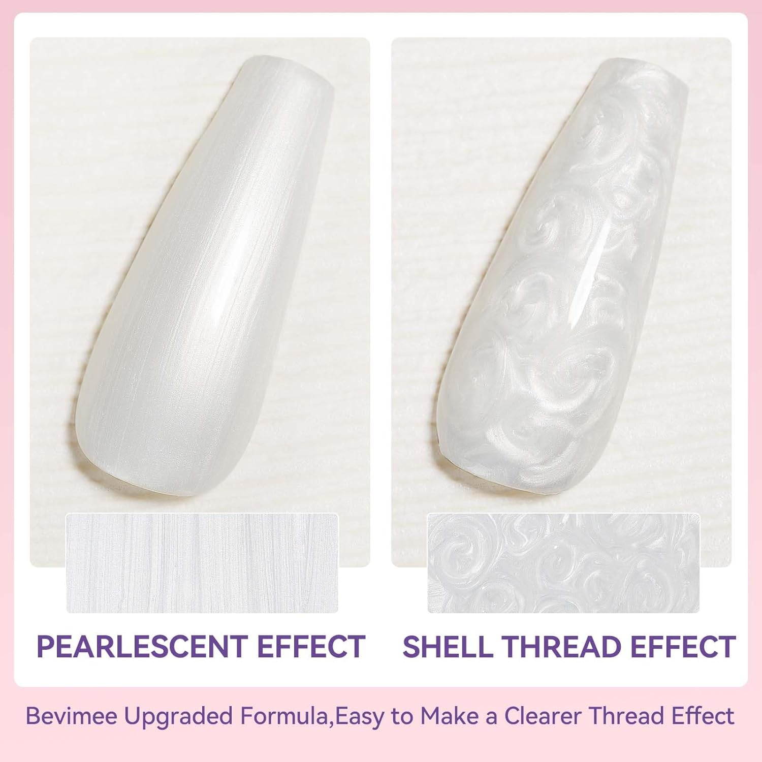 Pearl Gel Nail Polish 12ml Pearl White Mermaid Iridescent Gel Polish Chrome Aurora Nail Drawing Swirl Shell Thread Effect Pearlescent Nail Polish Soak Off UV LED Nail Art Salon Home DIY-BrightBean Baby